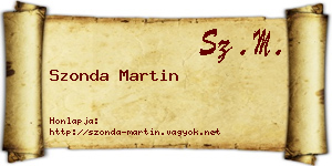 Szonda Martin névjegykártya